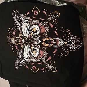 New Torrid Mandala Butterfly Super Soft Fleece Crew Neck Raglan Sweatshirt